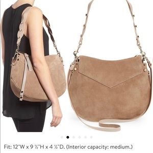 Jimmy Choo NWT
Suede Light Mocha Shoulder Bag